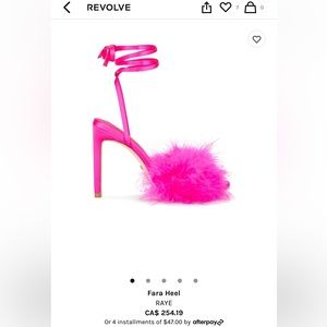 Farah feather lace up heel by raye